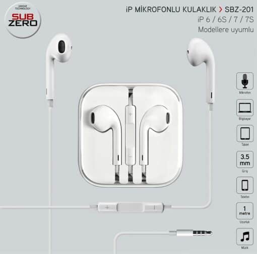 İphone Mikrofonlu Kulaklık Subzero EP35 - Görsel 2