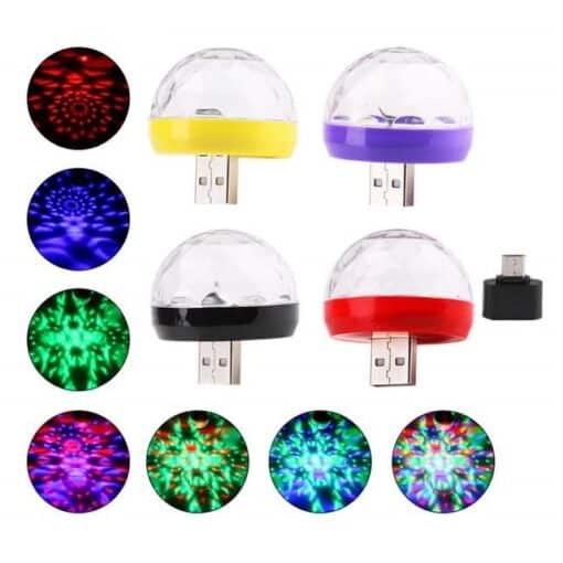 Micro Otg + Mini Sihirli Disko Topu 4W LED USB Küre - Görsel 5