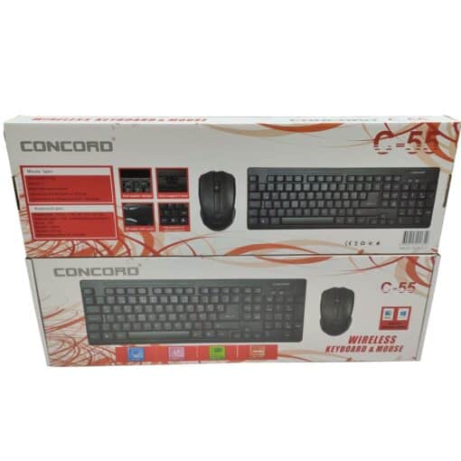 Wireless Standart Mouse ve Klavye Concord C55 - Görsel 2
