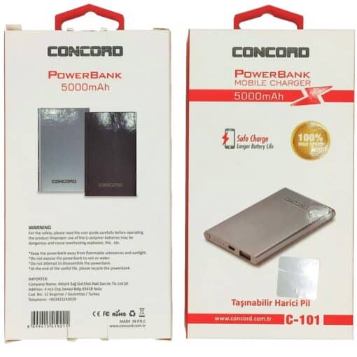 5000 mAH PowerBank Concord C-101 - Görsel 2