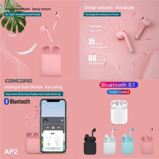 (Beyaz- PopUp) Airpods 2 Bluetooth Kulaklık Concord AP2 - Görsel 2