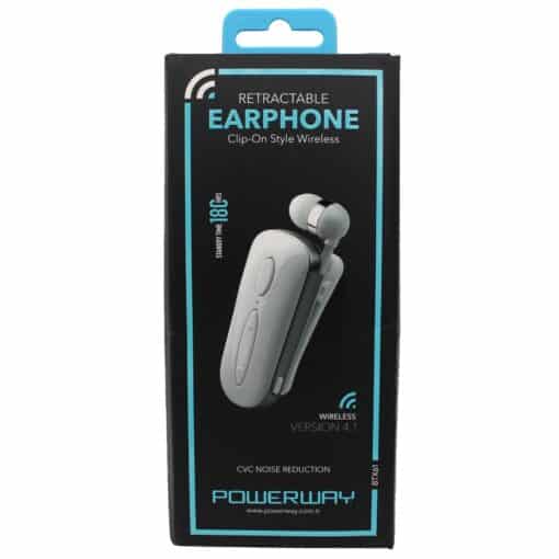 Titreşimli Makaralı Bluetooth Kulaklık PowerWay BTX61 (Beyaz) - Görsel 2