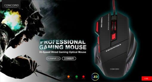 3200DPI İşikli Gaming Mouse Concord A9S - Görsel 2