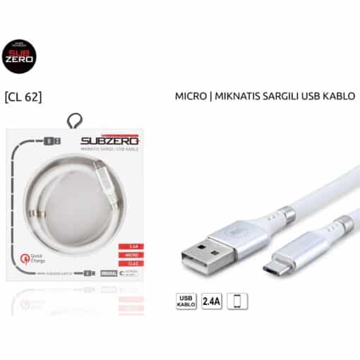 2.4A (Micro) Mıknatıs Sargılı Hızlı Kablo Subzero CL62 - Görsel 2