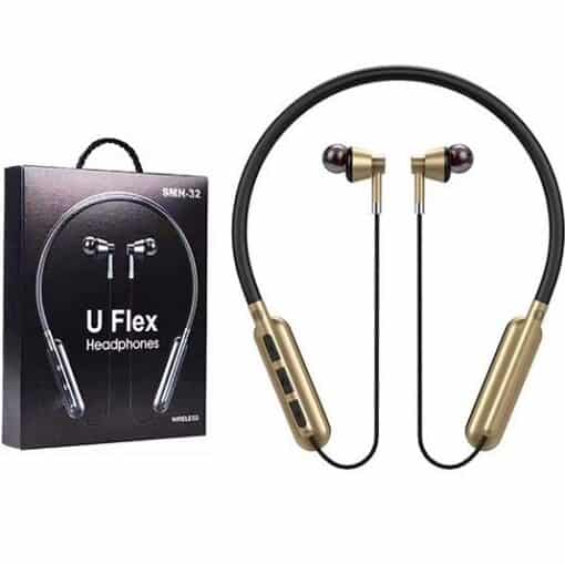 (Beyaz) U Flex Hafiza Kart Girişli Mıknatıslı Bluetooth Kulaklık SMN-32 - Görsel 2