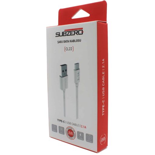 2.1A (TYPE-C) *Hızlı* Kablo Subzero CL22