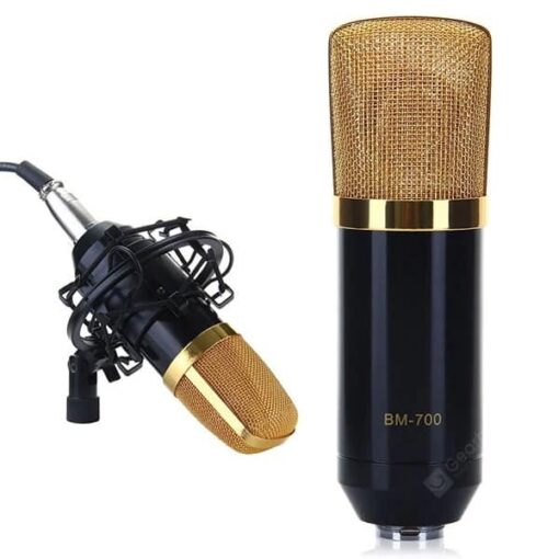 Profesyonel Bm700 Kondenser Mikrofon + Usb Ses Kartı Youtuber - Görsel 3