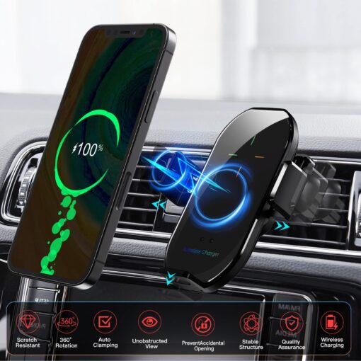 A7 Araç Wireless Telefon Şarjlı Ve Tutucu Otomatik Akıllı Sensörlü