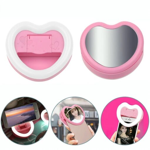 Makyaj Aynalı Şarjlı 3 Kademeli Taşınabilir Selfie Işığı 23 LED - Görsel 3