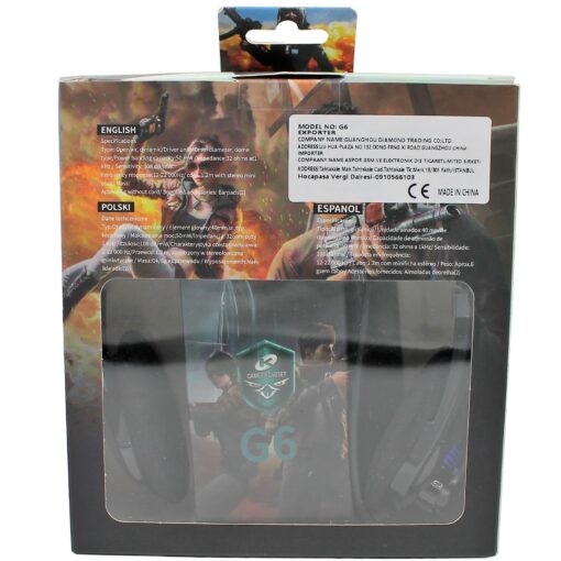 Mikrofonlu Oyuncu Gaming Stereo Kulaklık G6 - Görsel 2