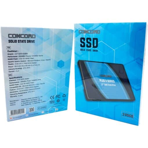 240GB SSD 2.5" Sata (Okuma 555MB / Yazma 540MB) C-240S