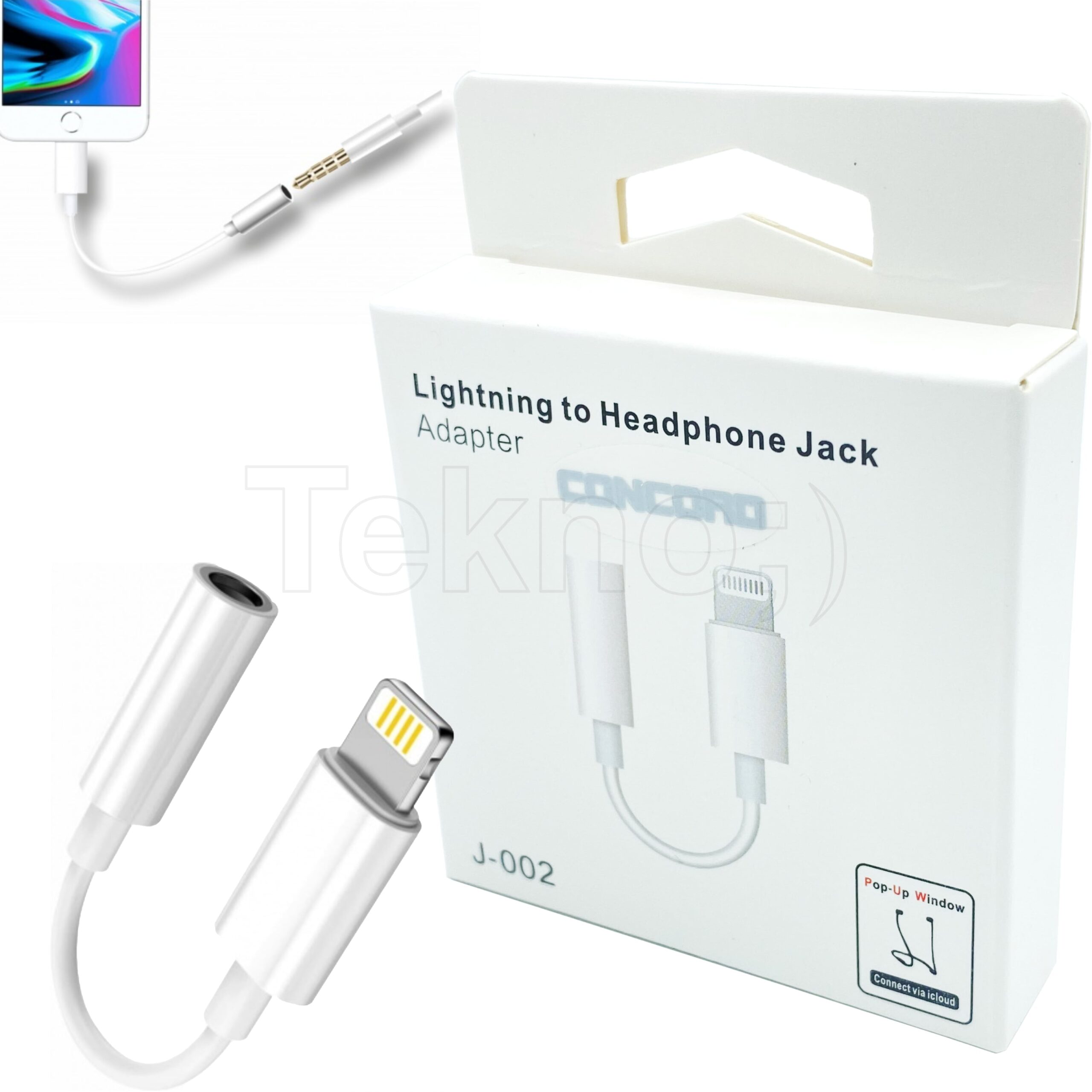 Pop-Up iphone Lightning Bluetooth Çevirici OTG Concord J-002