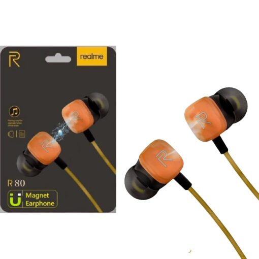 Realme (Mıknatıslı) Mikrofonlu Kablolu Sport Kulaklık R80