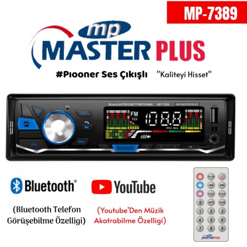 Pioneer Ses Çıkışlı Oto Teyip Masterplus MP-7390