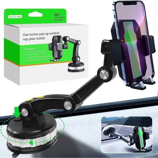 Uzanabilir Vantuslu Araç Telefon Tutucu Cup Phone Holder - Görsel 2