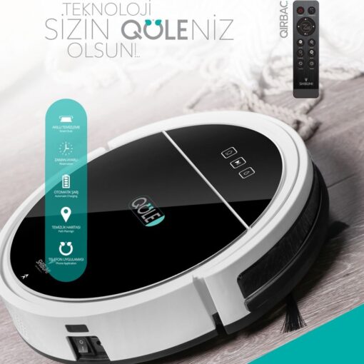 QÖLE Akıllı Robot Süpürge Vacuum Wifi Bağlantılı SHIBUMI Q5 - Görsel 10