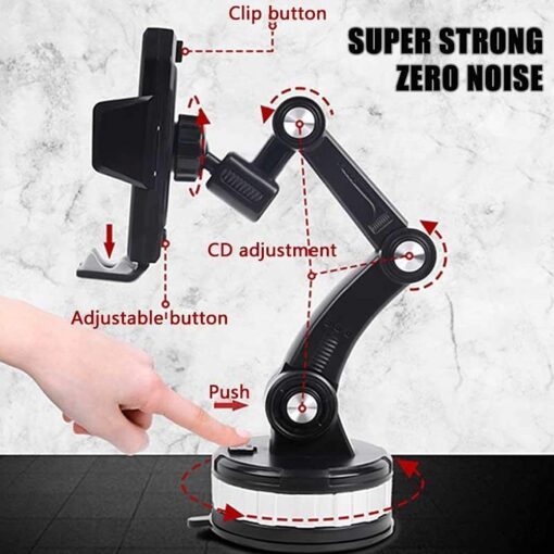 Uzanabilir Vantuslu Araç Telefon Tutucu Cup Phone Holder - Görsel 3