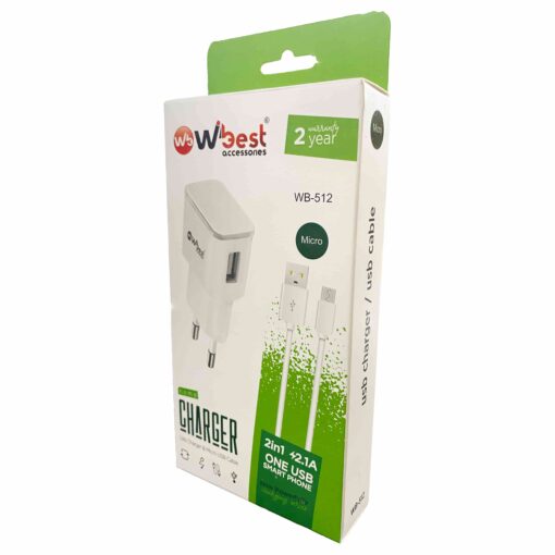 2.1A Micro Şarj Aleti Wbest WB-512