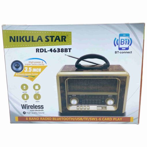 Nikula Star (TF Card-Bluetooth-Usb-Aux) Radyo RDL-4638BT - Görsel 2
