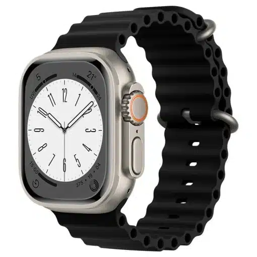 Siyah Silikon Kordon - Apple Watch 42mm 44mm 45mm 49mm Se Ultra Uyumlu