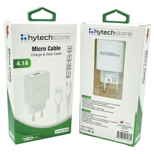 4.1A Micro Şarj Aleti Set Hytech HY-XC40M