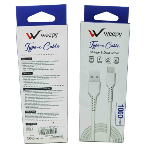TYPE-C 3.1A Usb Kablo Weepy WPY-400