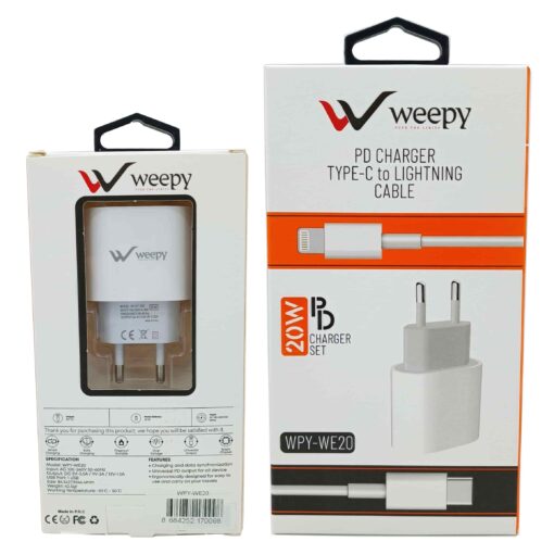20W PD Type-C To Lightning Şarj Seti Weepy WPY-WE20