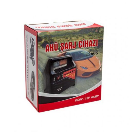 Araç Motosiklet Akü Şarj Cihazı DC 6V 12 Volt 6 Amper HB-1260S-GS - Görsel 2