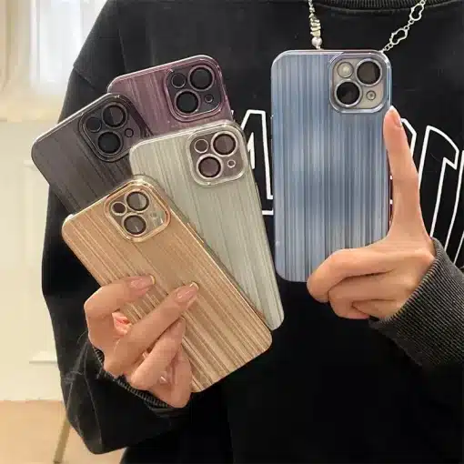 İphone 13 Pro – Kamera Lens Korumalı Kılıf Silikon Striped - Görsel 3