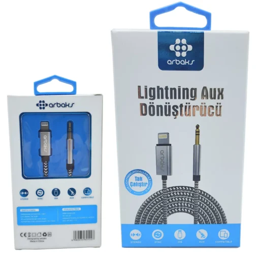 İphone Aux kablosu 1 Metre Aux Çevirici Veltex ARB-513