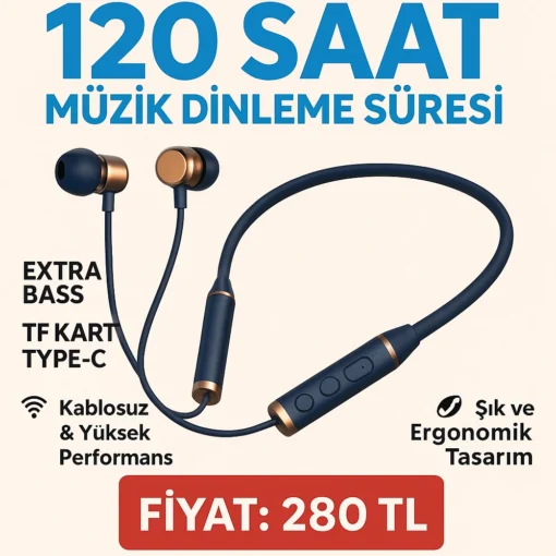 🎧 ARBAKS BLUETOOTH KULAKLIK 120 Saat Müzik Dinleme Süresi