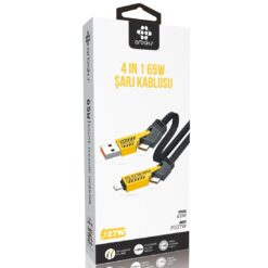 4'ü 1 Arada 65W | PD 27W Destekli | USB-A / Type-C / Lightning Uyumlu Arbkas Arb-121